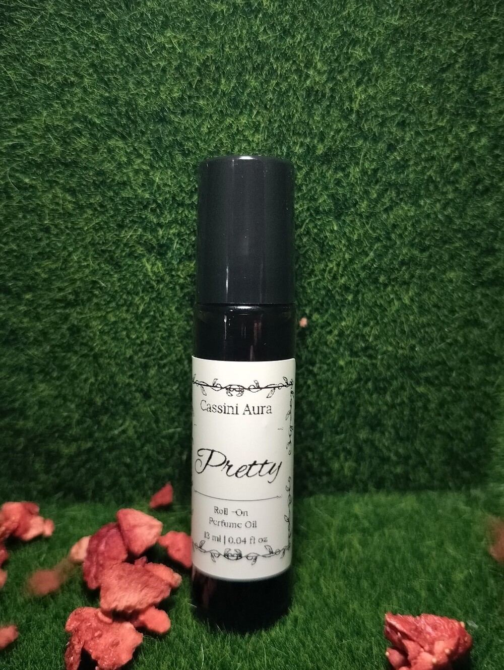 Cassini Aura "Pretty" Roll-On Perfume Oil — Black Bottle with White Label